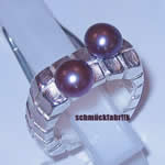 ring<br/>925/000 silber<br/>süsswasserperlen