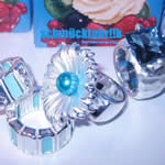 ringe 925/000 silber<br/>süsswasserperle<br/>synthetisch spinell<br/>moosgummi